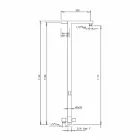 Shower column in chromed brass with steel shower head Made in Italy - Marlo Viadurini