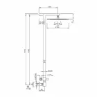 Shower column in chromed brass with steel shower head Made in Italy - Marlo Viadurini