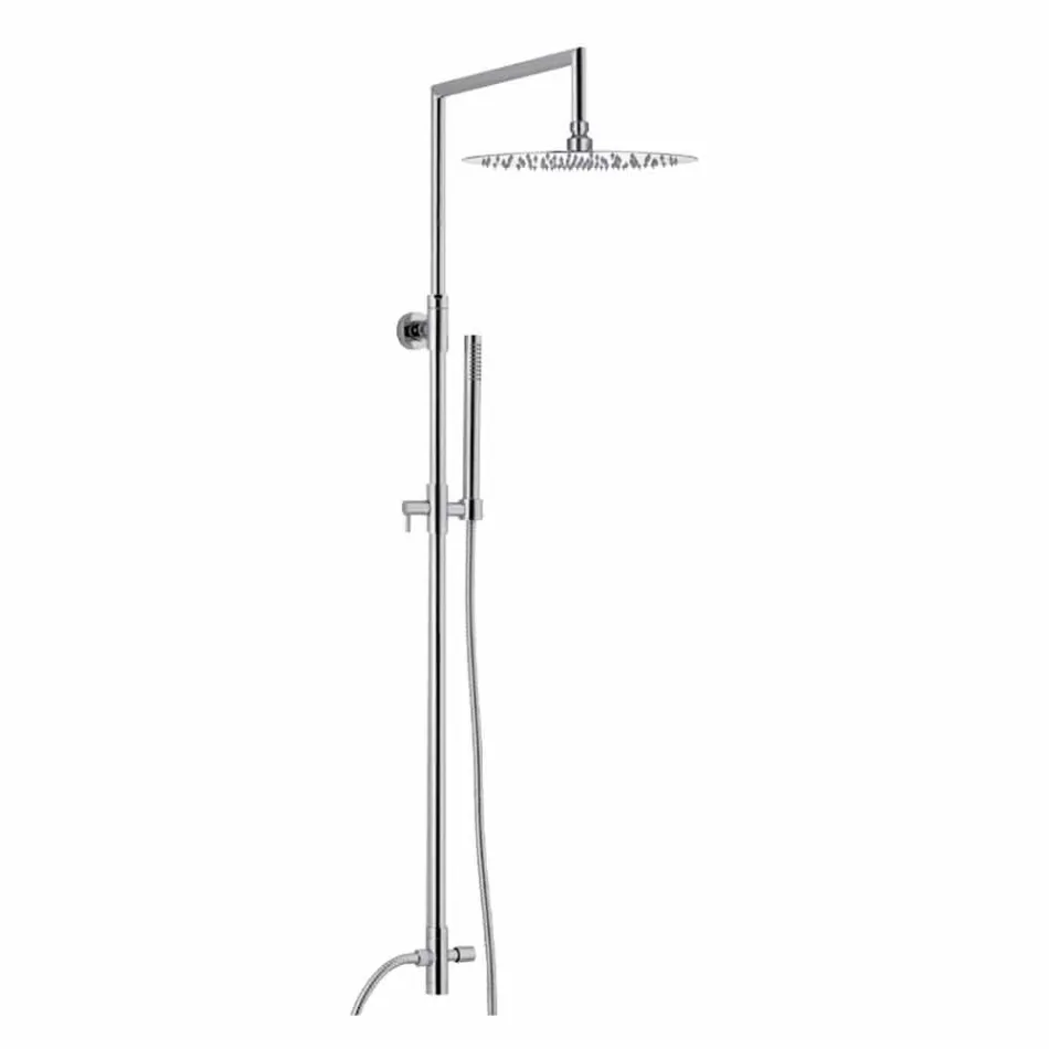 Shower Column in Chromed Brass with Ultraslim Showerhead Made in Italy - Primo Viadurini