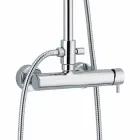 Shower Column in Chromed Brass Square Design Made in Italy - Padula Viadurini