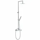 Shower Column in Chromed Brass Square Design Made in Italy - Padula Viadurini