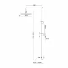 Telescopic and Adjustable Chrome Brass Shower Column Made in Italy - Naspo Viadurini