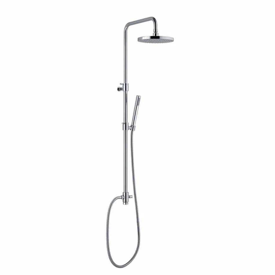 Telescopic and Adjustable Chrome Brass Shower Column Made in Italy - Naspo Viadurini