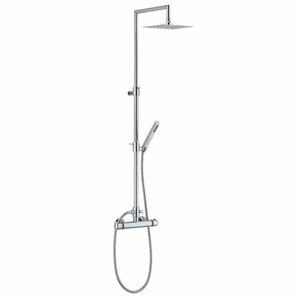 Modern Shower Column in Brass Chrome Finish Made in Italy - Gallo Viadurini