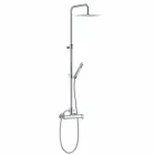 Single-lever Shower Column in Brass Chrome Finish Made in Italy - Padula Viadurini