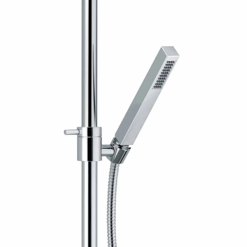 Single-lever Shower Column in Brass Chrome Finish Made in Italy - Padula Viadurini