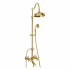 Adjustable Brass Shower Column with Made in Italy Bath Group - Fedrio Viadurini
