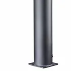 Solar Garden Shower Column in Black Stainless Steel Made in Italy - Werner Viadurini