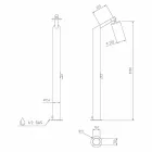 Solar Garden Shower Column in Black Stainless Steel Made in Italy - Werner Viadurini