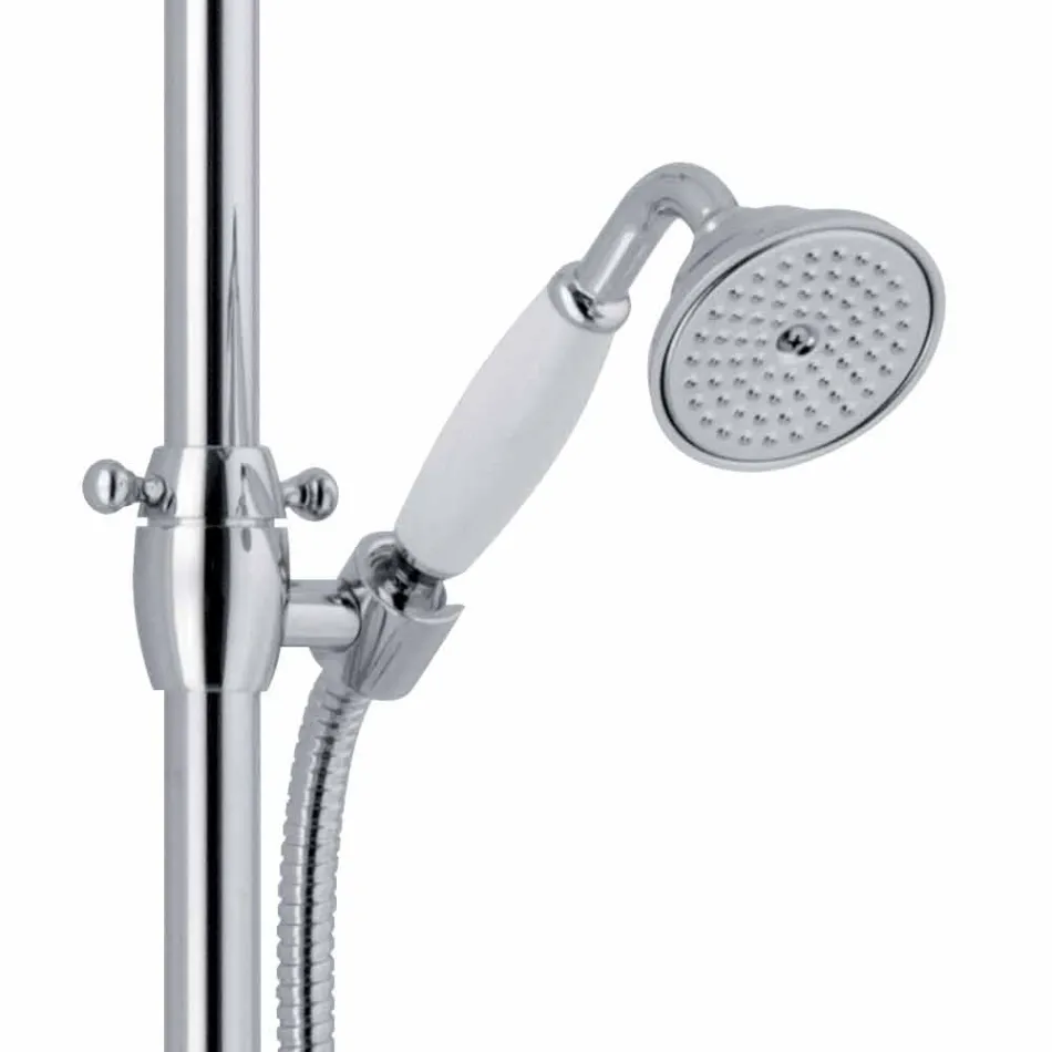 Telescopic Shower Column in Brass Classic Design Made in Italy - Nesto Viadurini