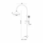 Telescopic Shower Column in Brass Classic Design Made in Italy - Nesto Viadurini