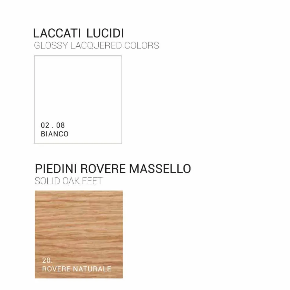 Amanda wooden bathroom cabinet with 2 doors, modern design, made in Italy Viadurini