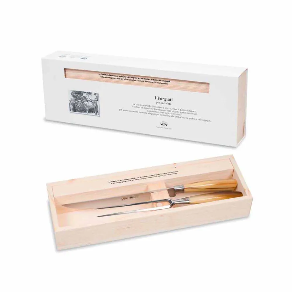 Berti Roast Knife and Fork exclusively for Viadurini - Careno Viadurini