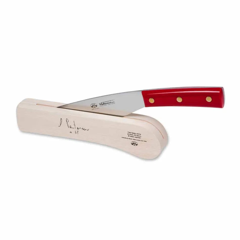 Pontormo stainless steel knife and Berti block exclusively for Viadurini - Abano Viadurini