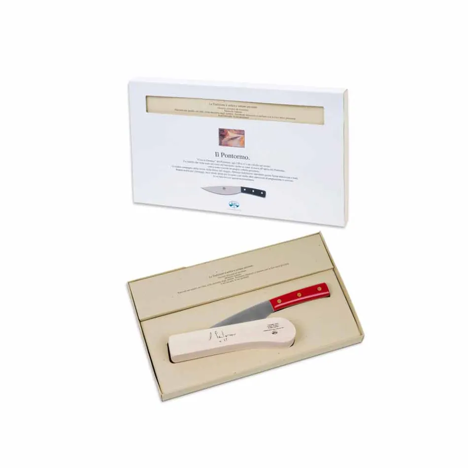 Pontormo stainless steel knife and Berti block exclusively for Viadurini - Abano Viadurini