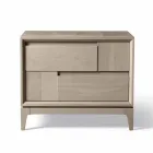 Dresser 2 drawers in modern design walnut solid wood, Nino Viadurini