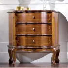 Dresser 3 or 4 Drawers in Luxury Inlaid Wood Made in Italy - Leonor Viadurini