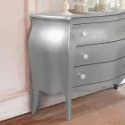 Rounded Dresser with 3 Drawers in Different Finishes Made in Italy - Gamad Viadurini