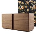 Design solid wood and leather dresser Grilli York made in Italy