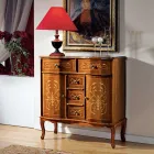 Classic Style Dresser in Wood 2 Doors and 5 Drawers Made in Italy - Luxury Viadurini
