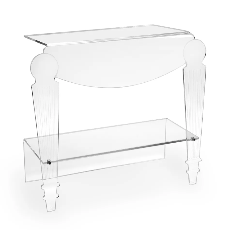 Artisan Bedside Table in Transparent Plexiglass Classic Design - Salino Viadurini