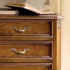 Bedroom Bedside Table in Walnut Wood 3 Drawers Made in Italy - Richard Viadurini