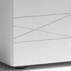 Bedside Table with 1 Drawer in Painted Wood Chipboard - Leone Viadurini