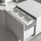 Bedside Table with 1 Drawer in Painted Wood Chipboard - Leone Viadurini