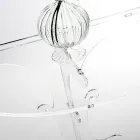 Classic design bedside table, in acrylic crystal and PMMA Tiana Viadurini