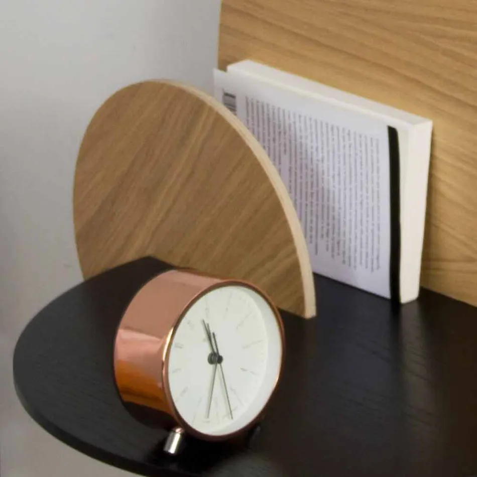 Modular Bedside Table Elegant Design in Plywood with Hidden Compartment - Bigno Viadurini