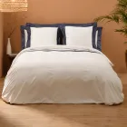King Size Duvet Cover Set in 100% Cotton and 10% Cotton Satin - Detail Viadurini
