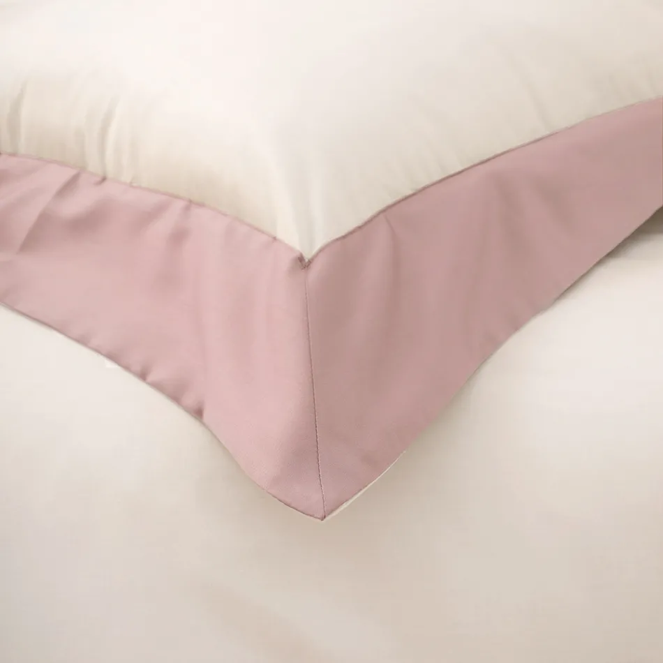 Double Duvet Cover Set in 100% Cotton and 10% Cotton Satin - Detail Viadurini