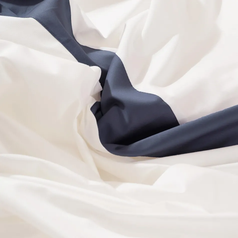 Double Duvet Cover Set in 100% Cotton and 10% Cotton Satin - Detail Viadurini