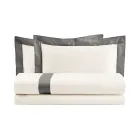 Double Duvet Cover Set in 100% Cotton and 10% Cotton Satin - Detail Viadurini