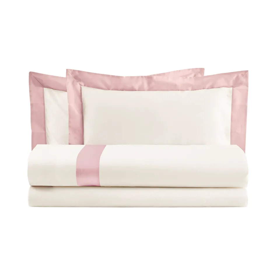 Double Duvet Cover Set in 100% Cotton and 10% Cotton Satin - Detail Viadurini