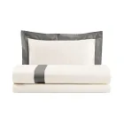 Complete Single and a Half Duvet Cover in 100% Cotton and 10% Cotton Satin - Detail Viadurini