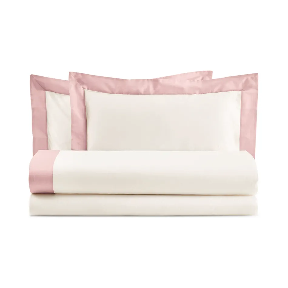 Complete Double Bed in 100% Cotton and 10% Cotton Satin - Detail Viadurini