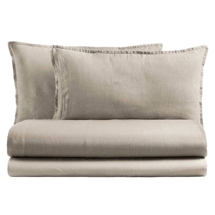 Double Bed Complete in Pure Cotton Garment Dyed and Shaded - Delicacy Viadurini