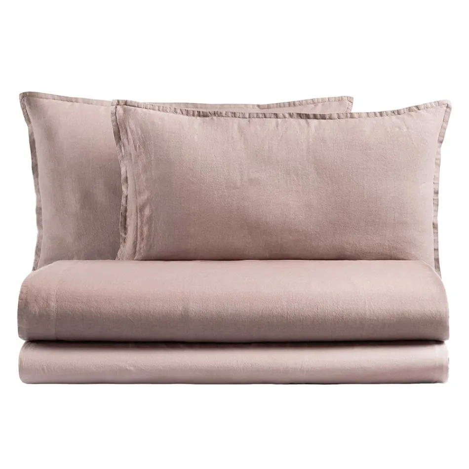 Complete Double Bed in Pure Cotton Garment Dyed and Shaded - Delicacy Viadurini