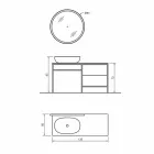 Composition 3 Bathroom Furniture in Metal and Wood Luxury Oak - Cizco Viadurini