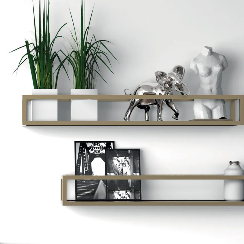 Composition 5 Free Standing Bathroom Furniture in Metal, Ecolegno and Luxury Stoneware - Cizco Viadurini