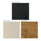 Wall composition in Mdf and oak-plated blockboard Made in Italy - Marit Viadurini