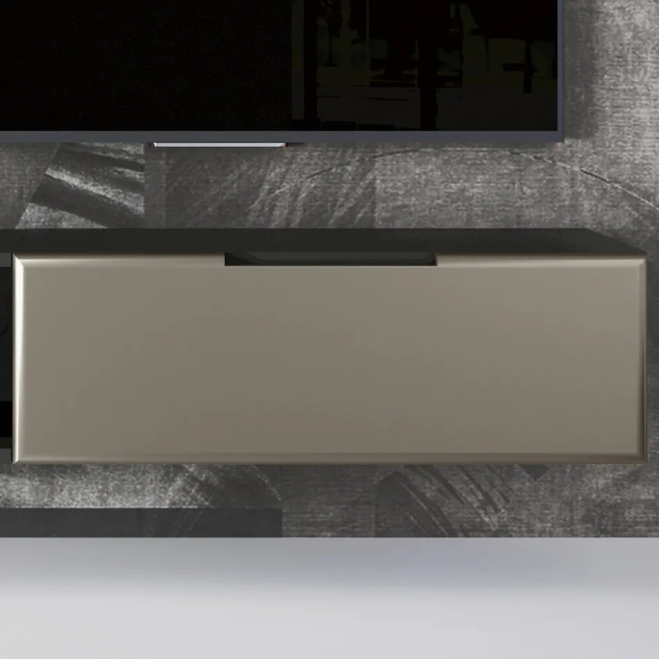 Modern Living Room Wall Composition in MDF Made in Italy - Linn Viadurini