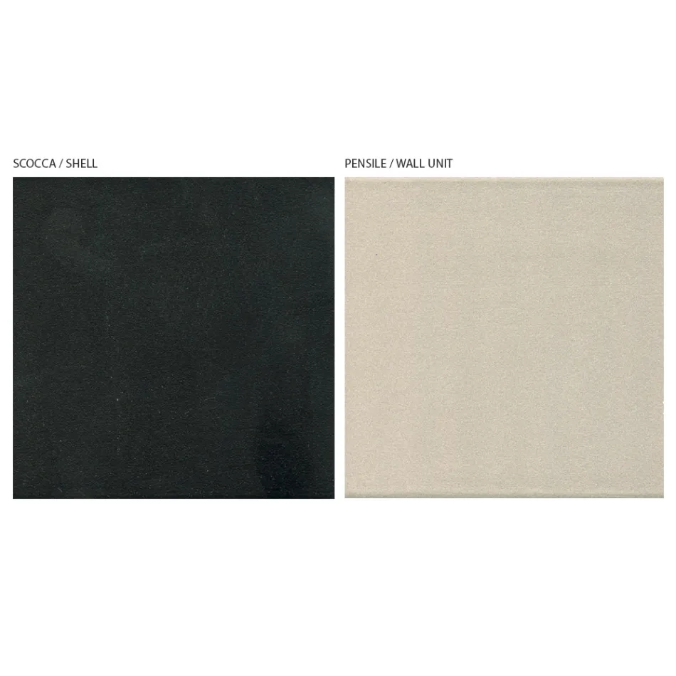 Modern Living Room Wall Composition in MDF Made in Italy - Linn Viadurini