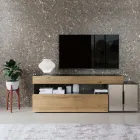 Modern Design Wall Composition in MDF Made in Italy - Kristin Viadurini