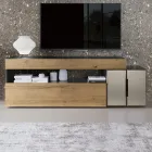 Modern Design Wall Composition in MDF Made in Italy - Kristin Viadurini