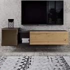 Wall Composition for the Living Area of Modern Design Made in Italy - Margit Viadurini