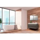 Bathroom Suspended Composition in Fenix Gray - Becky Viadurini