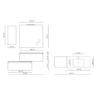 Bathroom Composition Complete with Washbasin, Anti-scratch Base and Mirror Made in Italy - Dream Viadurini