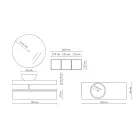 Bathroom Composition Complete with Mirror, Washbasin, Base and Top Made in Italy - Palom Viadurini